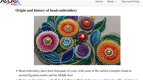 what is bead embroidery